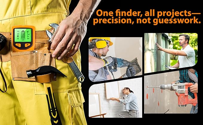 Poledy 5-in-1 Stud Finder & Wall Scanner with Audio Alarm