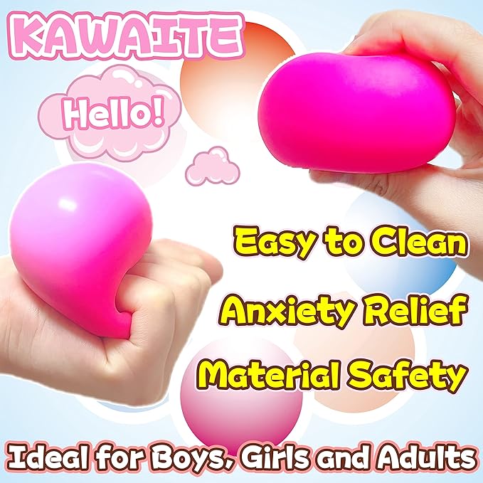 Kawaite Squishy Stress Ball – Stretchy Fidget Toy for Anxiety & ADHD