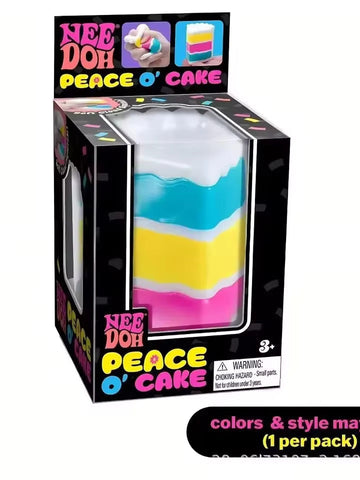 Nee Doh Peace O' Cake – Soft Cloud Squish Stress Relief Toy