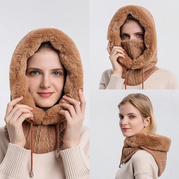 3-in-1 Fleece Hood, Scarf & Face Warmer